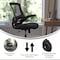 Flash Furniture Black Mesh Mid-Back Task Chair with Roller Wheels BL-X-5M-BK-RLB-GG - alternate 8